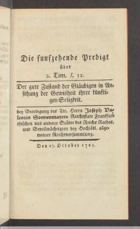 Die funfzehende Predigt