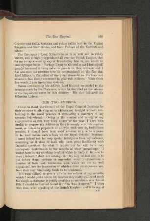 The Two Empires. By the Right Hon. Viscount Milner, G.C.B., G.C.M.G.