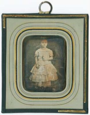 Kinderbildnis Gertrud Vollborn : Kinderbildnis Gertrud Vollborn (Daguerreotypie), Glaseinfassung, gerahmt und versiegelt, verso bezeichnet
