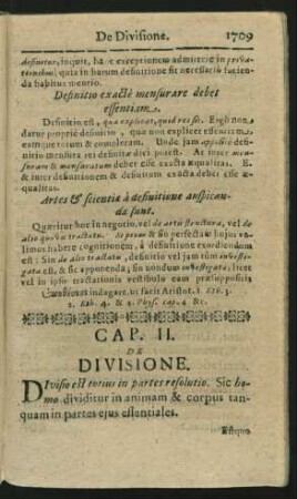 Cap. II. De Divisione.