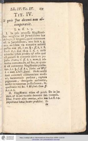 LIB. IV. TIT. IV. Si quis [Ius] dicenti non obtemperavit