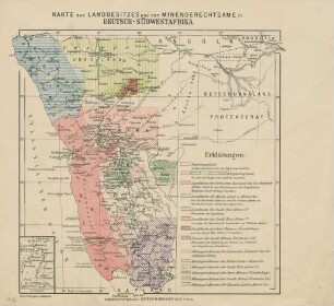 Karte des Landbesitzes und der Minengerechtsame in Deutsch-Südwestafrika
