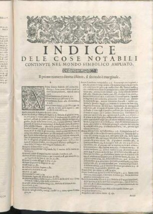 Indice Dele Cose Notabili Contenvte Nel Mondo Simbolico Ampliato.