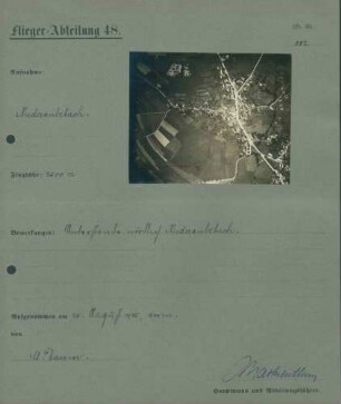 Foto der Unterstände nördlich von Niedersulzbach (Soppe-le-Bas) (Luftbild)