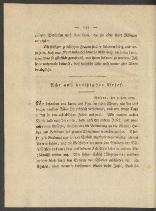 Acht und dreißigster Brief.