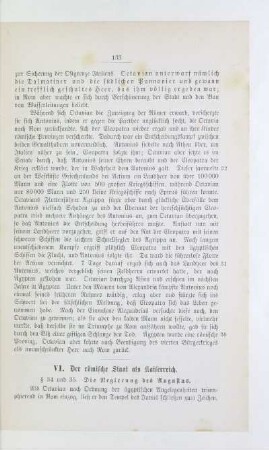 VI. Der römische Staat als Kaiserreich
