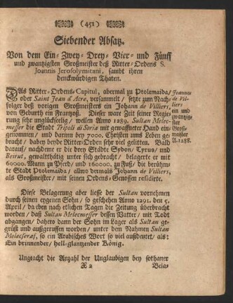 Siebender Absatz.