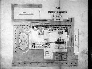 Freiburg i. Br.: Grundriss des städt. Gaswerks 1884