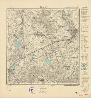 1870 (alte Nr.: 532) Bütow, Meßtischblatt (4 cm - Karte)