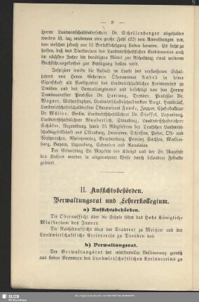 II. Aufsichtsbehörden