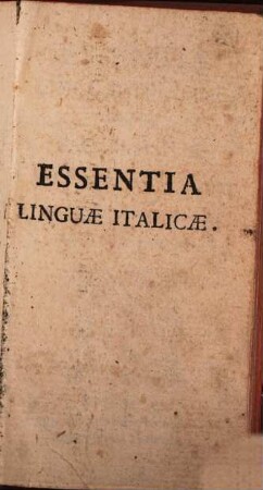 Essentia linguae Italicae moderne Romanae