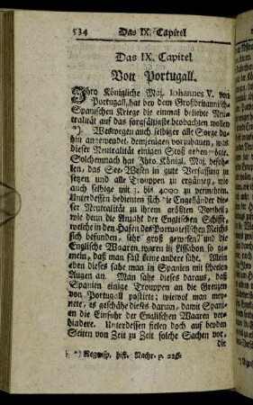Das IX. Capitel Von Portugall.
