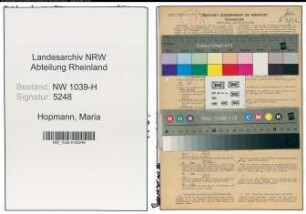 Entnazifizierung Maria Hopmann , geb. 02.07.1882 (Lehrerin)