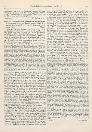 451-452 [Rezension] Dahse, Johannes, Textkritische Materialien zur Hexateuchfrage