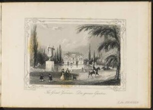 [Bl. 16] : The Great Garden = Der grosse Garten, Stahlstich, um 1845 : Payne, Albert Henry : Dresden / A. H. Payne. - [Leipzig] , [ca. 1845]. - [21] Bl. : nur Ill., Kt. - Enth. 20 Stahlstiche und 1 Karte von Dresden
