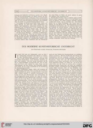 Der moderne kunsthistorische Unterricht