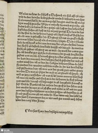 Von sant Luca dem heyligen ewangelisten