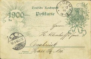 1900 - Deutsche Reichspost - Postkarte