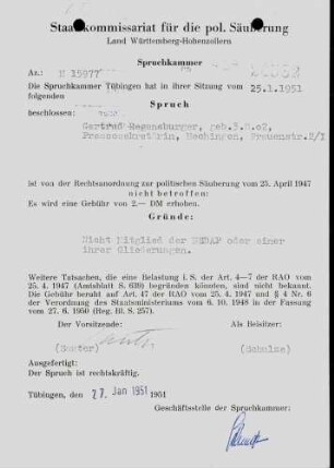 Regensburger, Gertrud