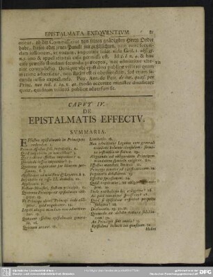 Caput IV. De Epistalmatis Effectu