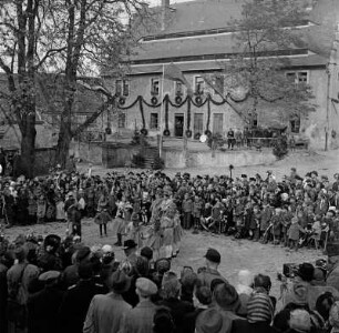 Bodenreform, Helfenberg, Rittergut; Stellvertretender Ministerpräsident Fischer