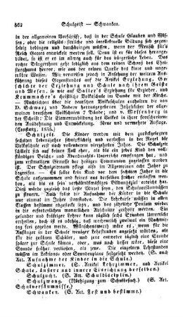 Schulzucht, (s. Art. Schuldisciplin)