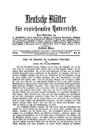 Ueber die Schranken des erziehenden Unterrichts