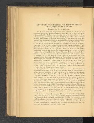 Astronomische Ortsbestimmungen von Hauptmann Ramsay am Tanganyika-See im Jahre 1896.
