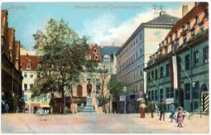 Leipzig : Naschmarkt und Goethedenkmal