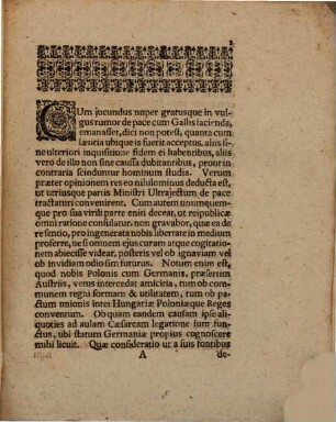 Disquisitio: an pax cum Gallis sit facienda?