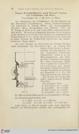 Neuere Porträt-Objective nach Petzval's System von Voigtländer und Sutur