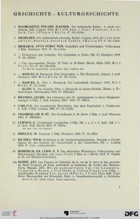 Geschichte – Kulturgeschichte (Nr. 1-94)