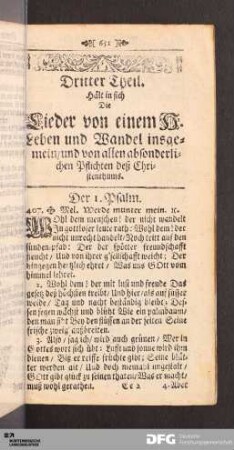 Vom heiligen Leben und Christlichen Wandel.