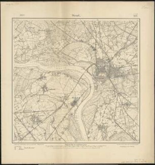 Meßtischblatt 2427 : Wesel, 1914 : Wesel. - Aufn. 1892, hrsg. 1893, Aufl.-dr. 1914. - 1:25000. - [Berlin]: Reichsamt für Landesaufnahme, 1914. - 1 Kt.