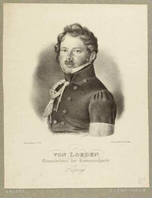 Bildnis des Sächsischen Generalleutnants Robert von Loeben?, Brustbild nach links