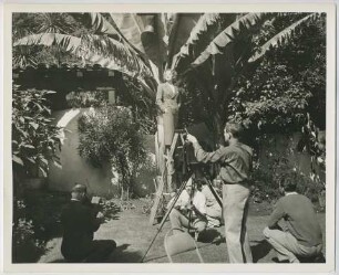 Marlene Dietrich, Fotoshooting im Garten der Villa von Dorothy di Frasso (Beverly Hills, 1935) (Archivtitel)