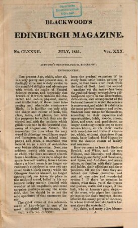 Blackwood's Edinburgh magazine. 30. 1831