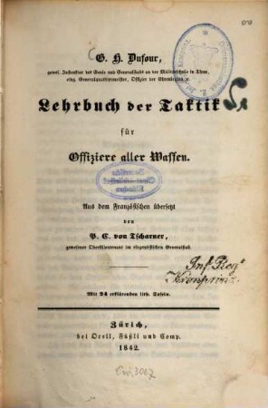 Lehrbuch der Taktik für Offiziere aller Waffen