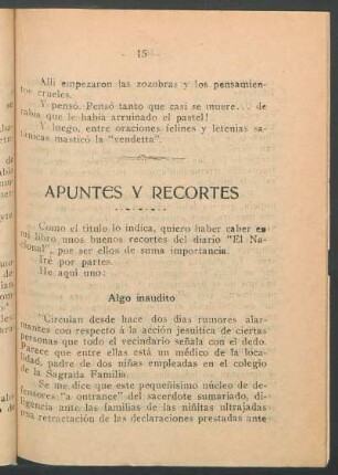 Algo inaudito