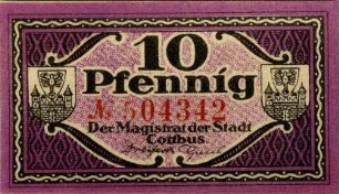 Cottbus, Stadt: 10 Pfennig