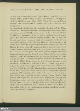 Die Landschaftsgemälde Anton Graffs