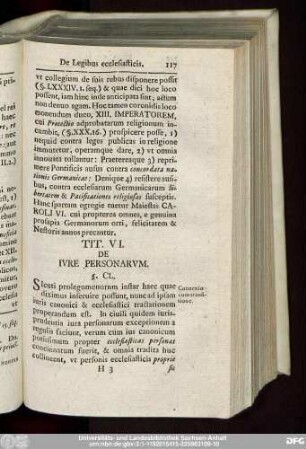 Tit. VI. De Iure Personarum.