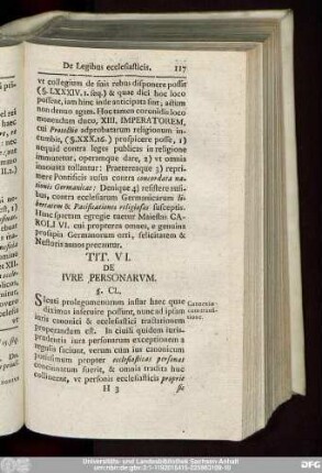 Tit. VI. De Iure Personarum.