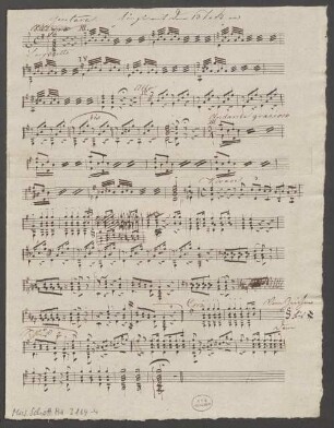 La Varsovienne, T, Coro maschile, pf (guit), G-Dur, Excerpts, Arr - BSB Mus.Schott.Ha 3164-4 : [heading:] Guitare.