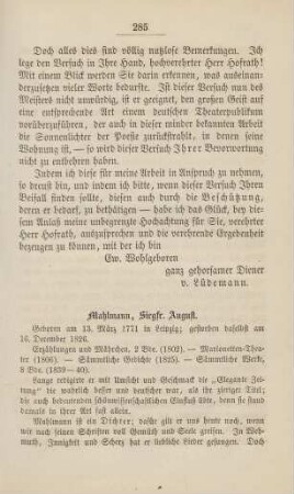Mahlmann, Siegfr. August