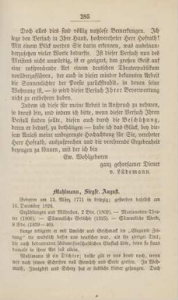 Mahlmann, Siegfr. August