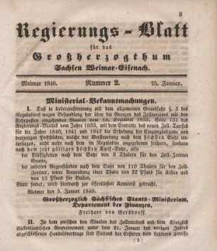 Nr. 2 : 25. Januar 1840