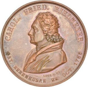 Medaille auf Carl Friedrich Kielmeyer aus dem Jahr 1834