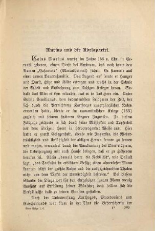 Cajus Marius als Reformator des römischen Heerwesens