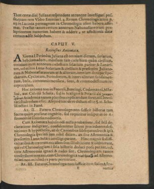 Caput V. Recensens Axiomata.